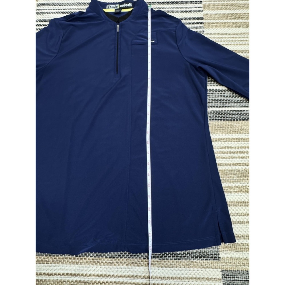 Jamie Sadock Long Sleeve Mock Neck Golf Shirt Women's Medium Blue Zip Pullover - Picture 11 of 14